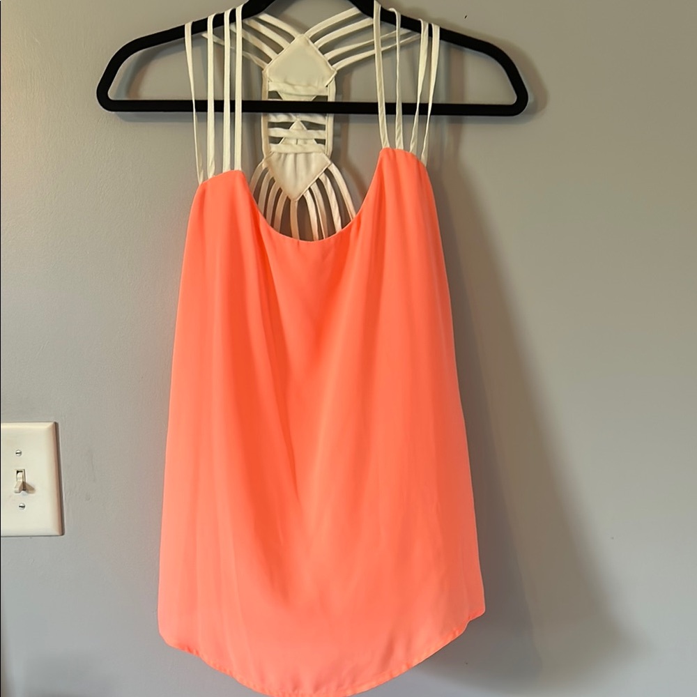 Coral Strappy Women's Top